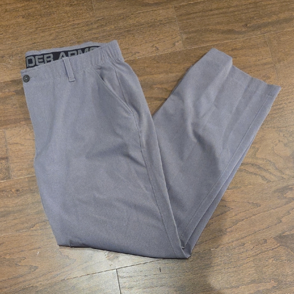 Under Armour Heatgear Men's Light Gray Golf Pants Straight Leg Size 36